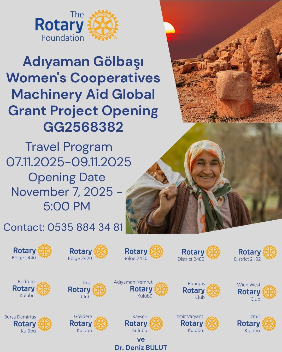 Bodrum Rotary Club - Invitation and Appreciation for the Global Grant Project Opening Ceremony