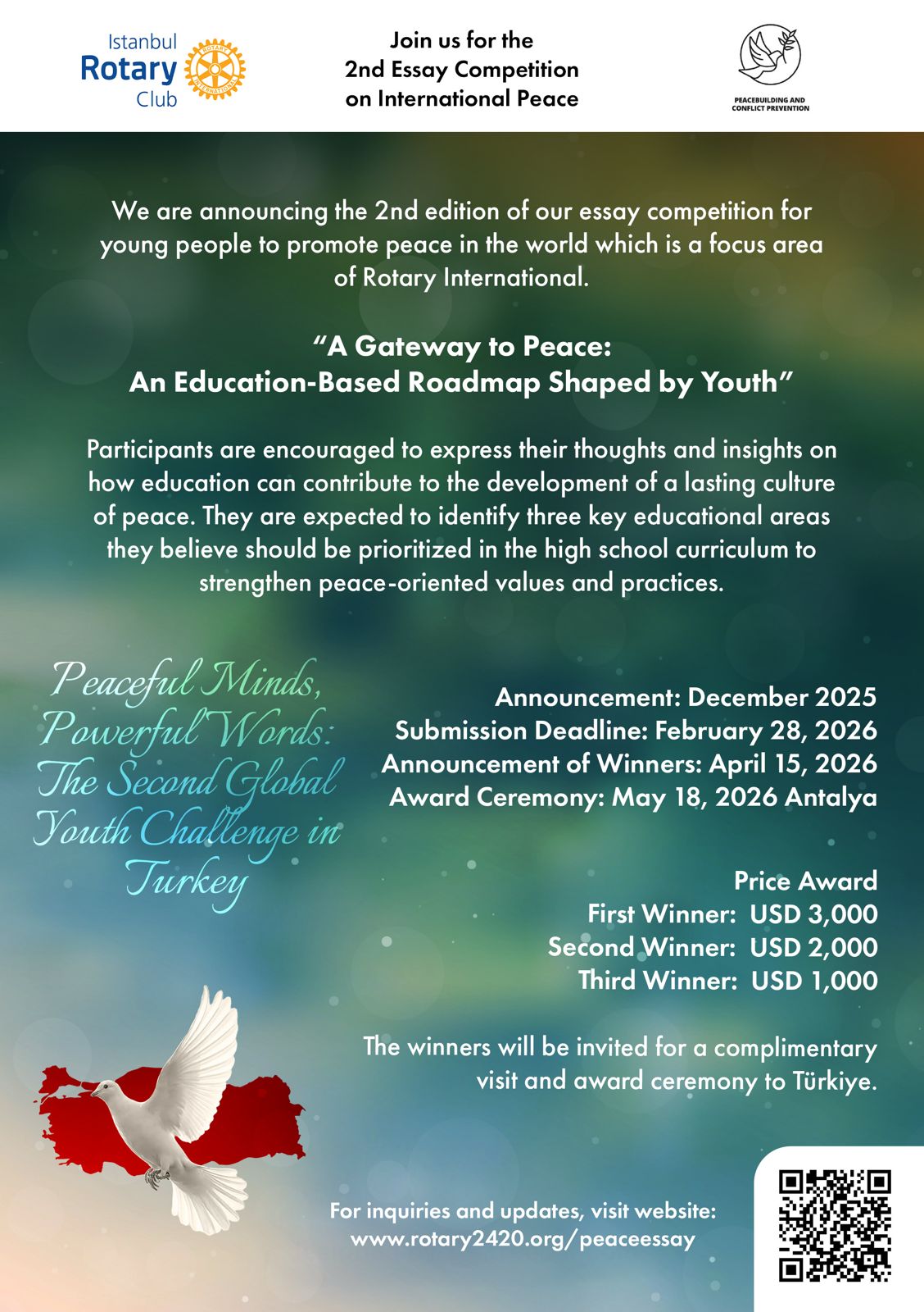 Istanbul Rotary Club 2nd Essay Competition on International Peace