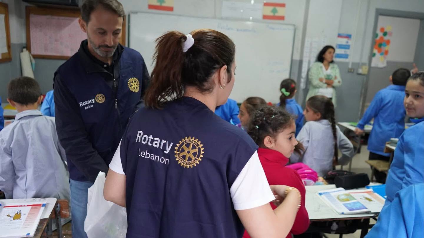 Rotary Club of Akkar distributed school supplies to students at Ain Yaacoub Public School - 8