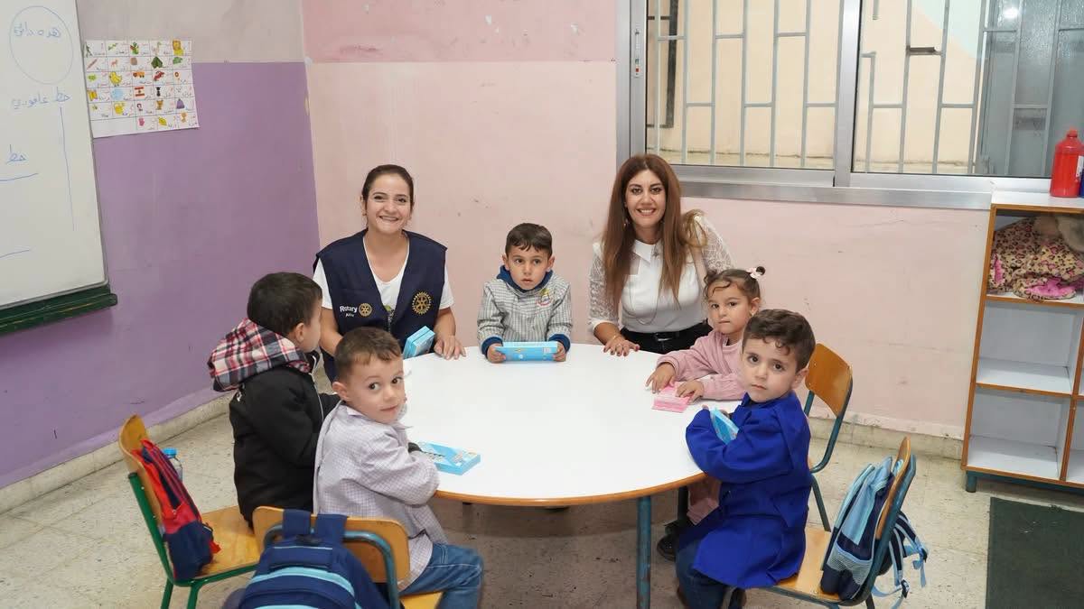 Rotary Club of Akkar distributed school supplies to students at Ain Yaacoub Public School - 9