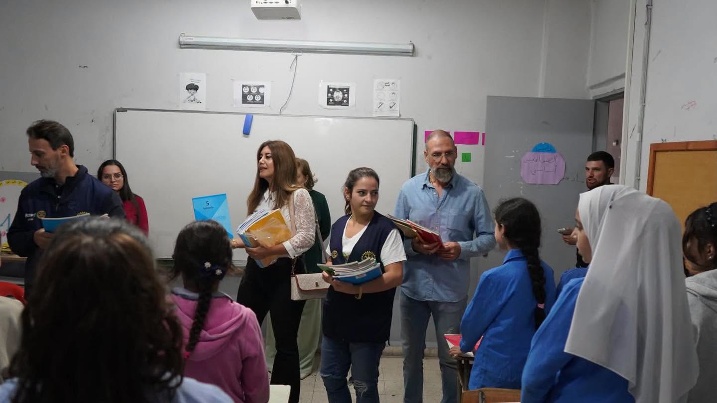 Rotary Club of Akkar distributed school supplies to students at Ain Yaacoub Public School - 4