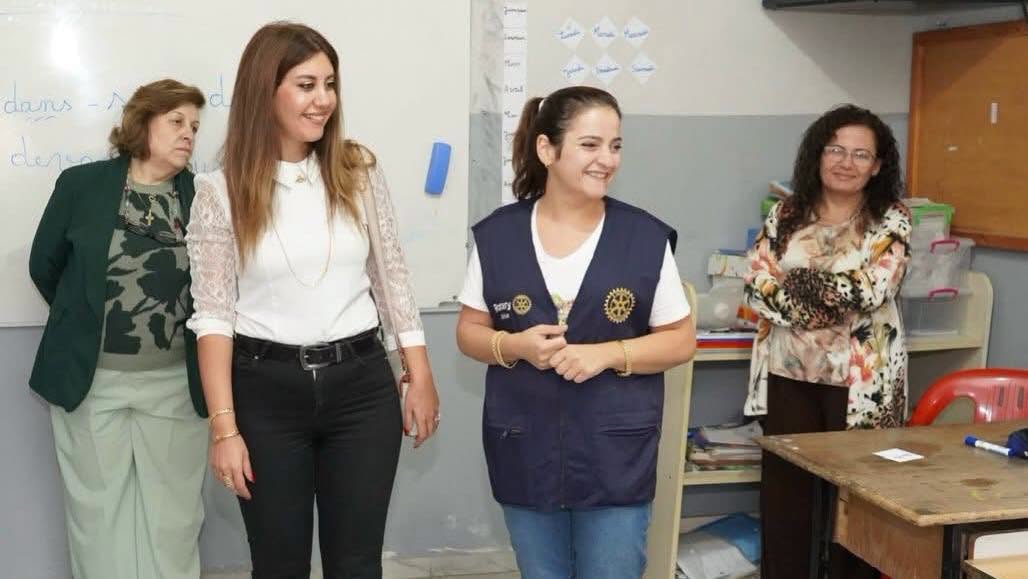 Rotary Club of Akkar distributed school supplies to students at Ain Yaacoub Public School - 1